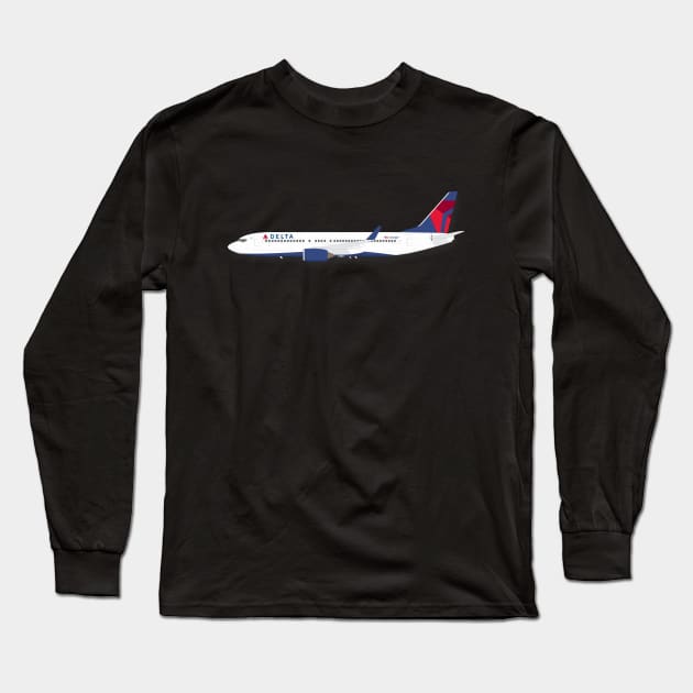 Boeing 737 Long Sleeve T-Shirt by GregThompson